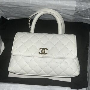 Chanel Vanity Purse with Top Handle and Chain